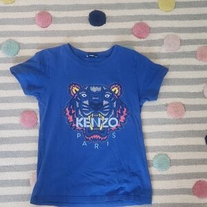 Kenzo Kids Blue Tiger Graphic T-Shirt